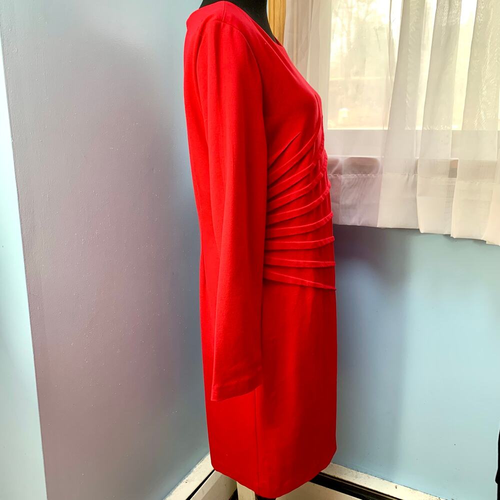 Tribal Red Long Sleeve Dress Size 10 - Picture 4 of 6